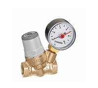 Riduttore di pressione micro sedile inclinato da 3/8" fino a 80°C, gamma di regolazione della pressione da 0,8 a 4 bar (con manometro)