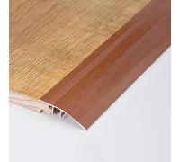 Riduttore Di Soglia Per Porta, Striscia Di Transizione Per Pavimento In Metallo, Coprigiunto In Alluminio, Per Coprire L'altezza Tra 8 E 18 Mm(Walnut)