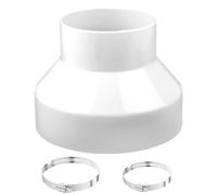 Riduttore di Tubo Condotto, 150mm a 94mm, Adattatore per Tubo, Riduttore del Condotto Dell'ABS, Riduttore per Ventilazione, Riduttore Canalizzazione, con 2 Fascette in Inox, per Aspiratori, Cappe