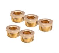 Riduttore Esagonale Ottone 1x1/2 NPT Alta Pressione | Kit da 5 , ottone HPb 58-3, resistenza alta pressione, per gas olio carburante non potabile