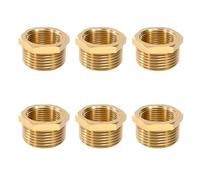 Riduttore in Ottone Adattatore 1" auf 3/4", Filettatura Maschio a Nipplo Filettato Femmina, Adatto per Acqua Potabile, Raccordo Filettato per Tubi Dell'acqua (6 Pezzi)