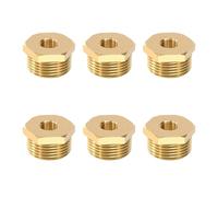 Riduttore in Ottone Adattatore 3/4" auf 1/8", Filettatura Maschio a Nipplo Filettato Femmina, Adatto per Acqua Potabile, Raccordo Filettato per Tubi Dell'acqua (6 Pezzi)