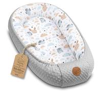 Riduttore lettino neonato - 90x50 cm nido culla pod cocoonababy babynest antisoffoco per bambina e bambino baby nest per neonati Gufo grigio