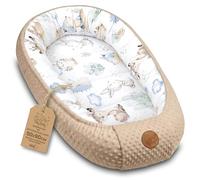 Riduttore lettino neonato - 90x50 cm nido culla pod cocoonababy babynest antisoffoco per bambina e bambino baby nest per neonati Riccio cachi