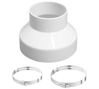 Riduttore per canalizzazione, 150 mm a 100 mm, riduttore per ventola di estrazione da 6 a 4 pollici, connettore di riduzione del tubo con clip per tubi in acciaio inossidabile (91-114 mm, 141-165 mm)