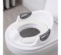 Riduttore per sedile WC per bambini - Riduttore antiscivolo per sedile WC per bambini con maniglie e sedile imbottito - Bianco COMODO: Realizzato in materiale PP di alta qualità. Il riduttore per WC è