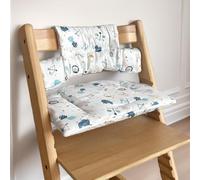 Riduttore per seggiolone, sedia per seggiolone, 2 pezzi, in cotone, per bambini, cuscino imbottito per seggiolone e seggiolone Safari