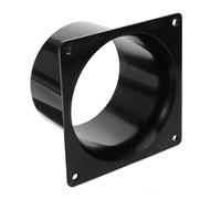 Riduttore per Sistemi Ventilazione, Raccordo Transizione, Nero | Plastica, Design Base Quadrata Flangia Dritta, per Montaggi Fai da Te e Soluzioni Aerazione