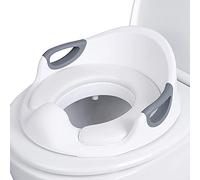 Riduttore WC Bambini con Cuscino, Riduttori WC per Bambini, Sedile da Toilette, Bambino Allenatore Vasino Sedile del water, Adatto a Bambini di Circa 1-7 Anni (Bianco)