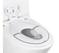 Riduttore Wc Bambini Pieghevole - Portatile Riduttore Wc con Ventosa - Universale Adattatore Wc per Bambini con Barriera per L'urina | Lunghezza Regolabile | Facile da Install | Bianco
