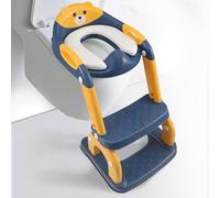 Riduttore WC Bambini,Riduttore con Scaletta Water Bambini,Stabilizzare Riduttore Wc con Scaletta,Sedile rialzato maschi e femmine,Paraspruzzi Estesi Cuscino in PVC Impermeabile,Antiscivolo ePieghevole