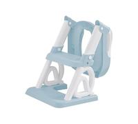 Riduttore WC per bambini, rialzo WC per bambini per ragazzi e ragazze, altezza regolabile e pieghevole, antispruzzi e antiscivolo e pieghevole, in PVC (blu)
