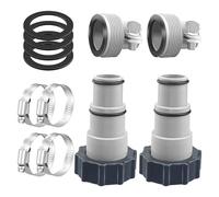 Riduttori di sicurezza per tubo della piscina da 3,8 cm a 3,2 cm con morsetti per adattatore per tubo da nuoto