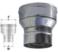 Riduzione/Aumento di diametro per canna fumaria ACCIAIO INOX AISI 316 -VARIE MISURE- ø M 140 / 150 F ø