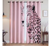 riduzione del rumore efficienza energetica Budget sensibile Tende Oscuranti Rosa Animali sognante stampa leopardo140 x 180cm Per soggiorno, camera da letto e studio