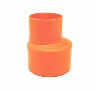 RIDUZIONE ECCENTRICA PVC DIAM. F 100/80 M ROSSO,ARANCIO, ACQUA FOGNA