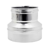 RIDUZIONE INOX PER TUBI - ADATTO A STUFE e CAMINI - CENTRATA