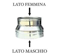 RIDUZIONE / MAGGIORAZIONE PER CANNA FUMARIA ACCIAIO INOX 316 VARI DIAMETRI