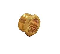 RIDUZIONE OTTONE GIALLO ESAGONALE MF 1/2X3/8" 2PZ RACCORDO TUBO ACQUA GIUNZIONE