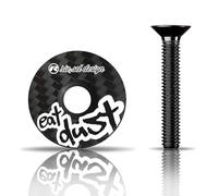 Riesel Design - Tappo per Testa in Carbonio con Viti in Alluminio, per Bici da Corsa, Ghiaia, ciclocross, MTB/Attacco e Tappo per Set di sterzo per Tutte Le aste della Forcella 1 1/8"