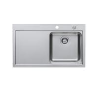 Rieber Linea lavello da cucina, 72017601, 100 Linea acciaio inox spazzolato [Lavelli da Cucina > per Base Sottolavello a partire da 45 cm]