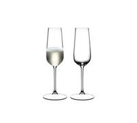 RIEDEL Grape - Flauto da champagne, set da 2 pezzi, in cristallo trasparente, realizzato a macchina