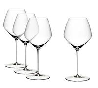 RIEDEL Veloce Pinot Noir/Nebbiolo - Set di 4 bicchieri da vino in vetro trasparente, realizzato a macchina di alta qualità