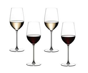 RIEDEL Veritas Riesling/Zinfandel - Set di 4 bicchieri da vino rosso o bianco (2 x 6449/15)