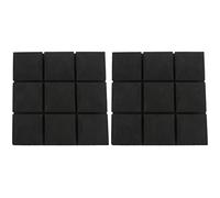 rieder 2 da parete 25 x 25 x 5 cm, pratici, in schiuma acustica, assorbimento, spugna, per studio, ktv, soggiorno, bar, fonoassorbente, in spugna 3D, colore nero