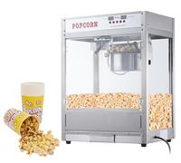 RIEDHOFF Macchina per popcorn da 8 once per la notte del cinema, controllo della temperatura con display digitale, macchina per popcorn con 10 secchi per popcorn, macchina per popcorn vecchio stile