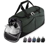 Rieeyrslza Borsone Palestra 40L Borsa Sportiva con Scomparto Scarpe Borsone da Viaggio Per Donna e Uomo Bagaglio Mano Weekend Multiuso Sport Borse da Palestra per Viaggi Nuoto(Verde Militare o2)