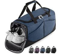 Rieeyrslza Borsone Palestra 40L Borsa Sportiva con Scomparto Scarpe Borsone da Viaggio Per Donna e Uomo Bagaglio Mano Weekend Multiuso Sport Borse da Palestra per Sport Viaggi Nuoto (Blu o2)