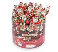 Riegelein Babbo Natale massiccio in scatola, 525 g (70 pz.), cioccolato al latte equo e solidale, confezionato singolarmente, ideale per calendario dell'Avvento, Nicola e Natale, cioccolato piccolo