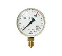 RIEGLER 101290-424 Manometro neutro, G 1/4 radiale inferiore, coltello. 0-315 bar, Ø 63, 1 pezzo