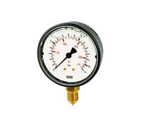 RIEGLER 102068-700-K - Manometro di glicerina, in plastica, G 1/4 inferiore, 1/0,0 bar, Ø 63, 1 pezzo