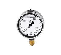 RIEGLER 102206-737 - Manometro di glicerina, alloggiamento in metallo, G 1/2 inferiore, 0-1000,0 bar, Ø 100, 1 pezzo