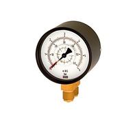 RIEGLER 102581-1204 - Mano differenziale, 2 x G 1/2 inferiore, parallelo, 0-4,0 bar, Ø 100, 1 pezzo