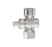 RIEGLER 102685-9024 - Rubinetto per manometro, G 1/2, in ottone nichelato, 1 pezzo