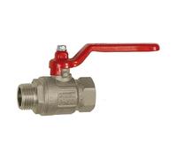 RIEGLER 103110-329.29-R valvola a sfera modello base, leva manuale, IG/AG, ottone vern, G 2, 1 pezzo