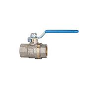 RIEGLER 103180-330.05-B valvola a sfera standard, leva blu, IG/IG, MS vern., G 3/4, 1 pezzo