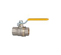 RIEGLER 103192-330.07-G Valvola a sfera standard, leva gialla, IG/IG, MS vern, G 1 1/4, 1 pezzo