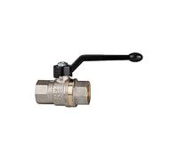 RIEGLER 103236-336.03 - Valvola a sfera con filettatura lunga, IG/IG, MS nichelato, Rp 3/8, 1 pz