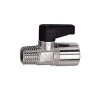 RIEGLER 103354-371.06 - Mini valvola a sfera con manopola, in ottone vern, R/Rp 3/8 AG/1/4 IG, 1 pezzo