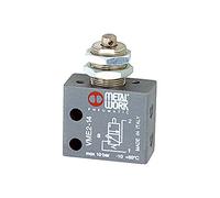 RIEGLER 106389-511.151 - Mini valvola 3/2, pestello, montaggio a pannello, NC 4 mm laterale, 1 pezzo