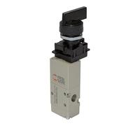 RIEGLER 106423-515.501 Valvola a 3/2 vie, leva girevole lunga, NC, monost. G1/8, 2 commutazioni, 1 pezzo