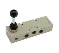 RIEGLER 106480-514.135 - Valvola a 5/3 vie, leva bistabile a 90°, centro ventilato G 1/4, 1 pezzo