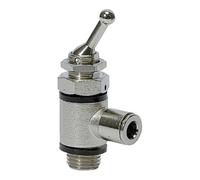 RIEGLER 107032-3615.018-6 - Valvola a leva, 3/2 vie, lato tubo, connettore G1/8, attacco 6, 1 pezzo