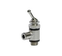 RIEGLER 107033-3615.018-8 - Valvola a leva, 3/2 vie, lato tubo, connettore G1/8, attacco 8, 1 pezzo