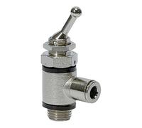 RIEGLER 107036-3615.014-10 - Valvola a leva, 3/2 vie, lato tubo, connettore G1/4, 10, 1 pezzo