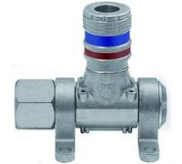 RIEGLER 107399-VTM-2KS - Distributore di aria compressa "Multi-Link", 2 attacchi di sicurezza NW 7,6, 1 pezzo
